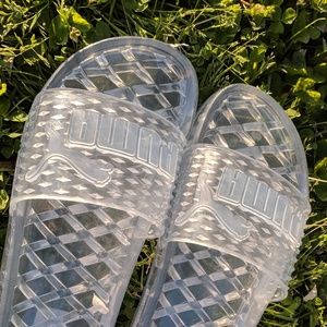 Fenty x Puma blue jelly slides size 9.5
